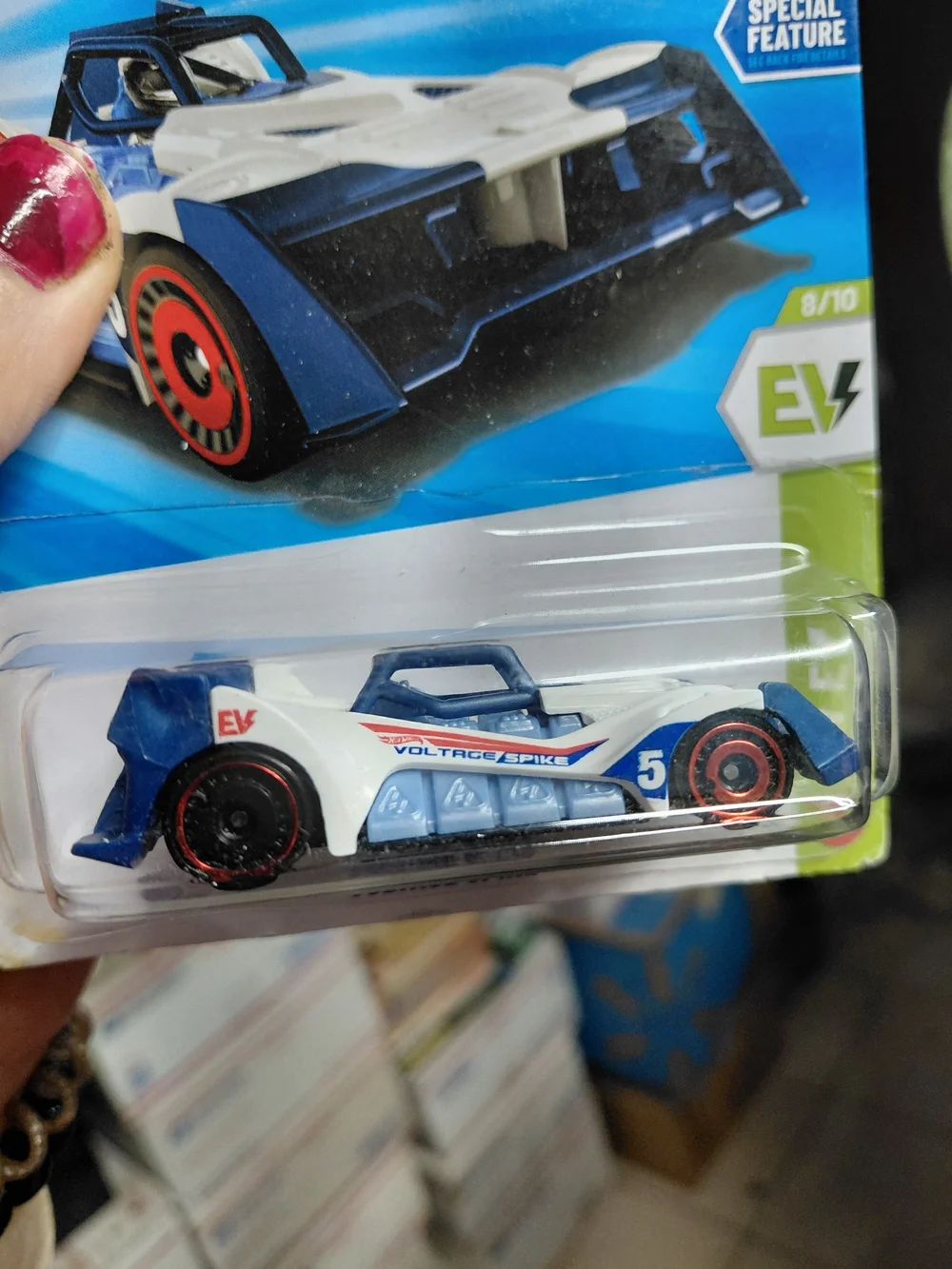 Hot Wheels Voltage Spike is a 1:64 scale die-cast futuristic electric race car f
